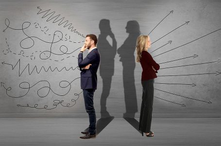 Unterschiedliche Ansichten von Mediationspartnern.